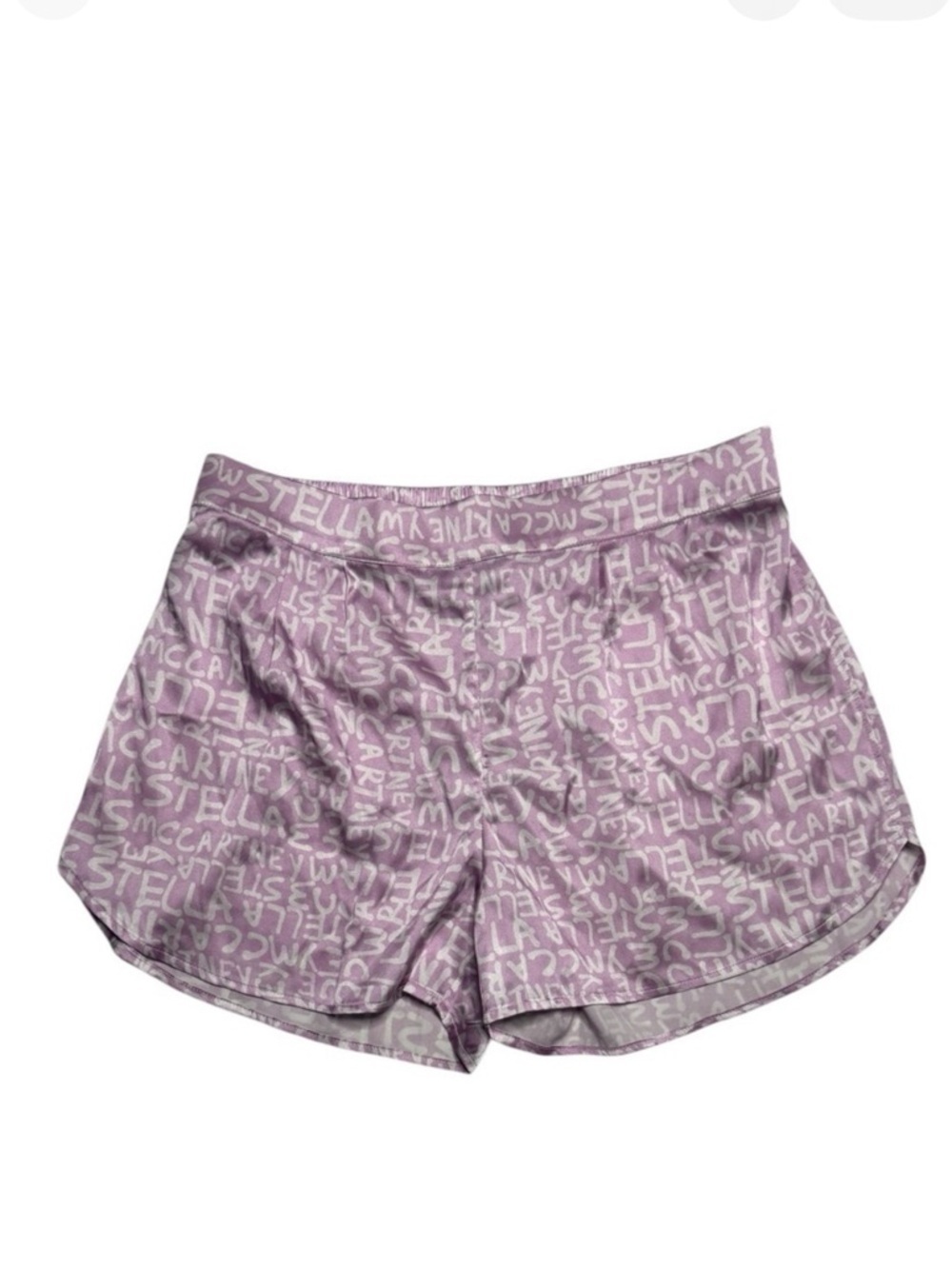 New Stella McCartney Pink Silk Graffiti Pajama Shorts Size Medium